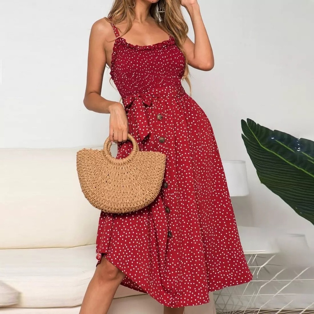 Polka Dot Midi Dress